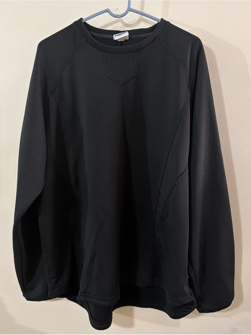 Majestic Shirt Men Large Black Long Sleeve Therma Base Baseball Training Top 2XL